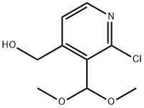 (2-Chloro-3-(dimethoxymethyl)pyridin-4-yl)methanol Struktur