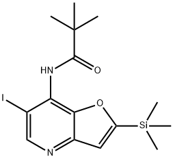 N-(6-Iodo-2-(trimethylsilyl)furo[3,2-b]pyridin-7-yl)pivalamide Struktur