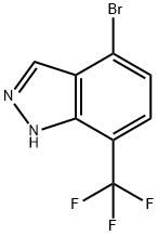 1H-Indazole,4-broMo-7-(trifluoroMethyl)- Struktur