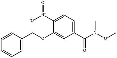 3-(Benzyloxy)-N-methoxy-N-methyl-4-nitrobenzamide Struktur