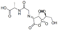 L-threo-3-Hexulosonic  acid,  2-[[2-[(1-carboxyethyl)amino]-2-oxoethyl]imino]-2-deoxy-,  -gamma--lactone,  (S)-  (9CI) Struktur