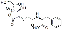 L-threo-3-Hexulosonic  acid,  2-[[2-[(1-carboxy-2-phenylethyl)amino]-2-oxoethyl]imino]-2-deoxy-,  -gamma--lactone,  (S)-  (9CI) Struktur