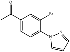 3'-Bromo-4'-(1H-pyrazol-1-yl)acetophenone Struktur