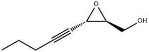 Oxiranemethanol, 3-(1-pentynyl)-, (2S-trans)- (9CI) Struktur