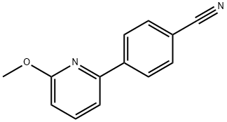 4-(6-methoxypyridin-2-yl)benzonitrile Struktur