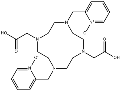 4,10-Bis[(1-oxido-2-pyridinyl)Methyl]-1,4,7,10-tetraazacyclododecane-1,7-diacetic Acid Struktur