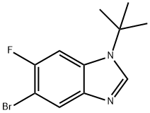 5-Bromo-1-tert-butyl-6-fluorobenzoimidazole Struktur