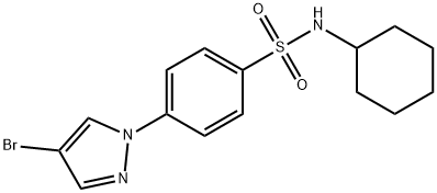 N-Cyclohexyl 4-(4-bromopyrazol-1-yl)benzenesulfonamide Struktur