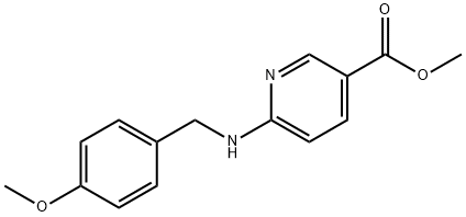 Methyl 2-(4-methoxybenzylamino)pyridine-5-carboxylate Struktur