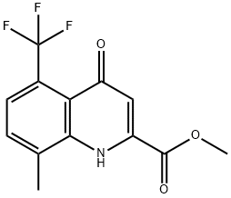 Methyl 8-methyl-4-hydroxy-5-trifluoromethylquinoline-2-carboxylate Struktur