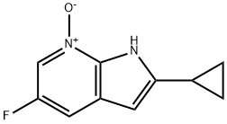 1H-Pyrrolo[2,3-b]pyridine, 2-cyclopropyl-5-fluoro-, 7-oxide Struktur