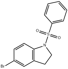 5-bromo-1-(phenylsulfonyl)indoline Struktur