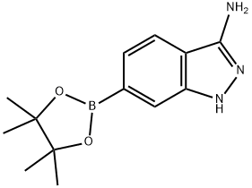 6-(4,4,5,5-TetraMethyl-1,3,2-dioxaborolan-2-yl)-3-aMino-1H-indazole Struktur