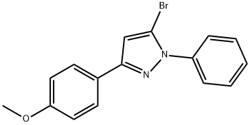 5-broMo-3-(4-Methoxyphenyl)-1-phenyl-1H-pyrazole Struktur