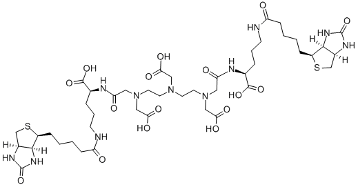 DIETHYLENETRIAMINEPENTAACETIC ACID ALPHA,OMEGA-BIS(BIOCYTINAMIDE) Struktur