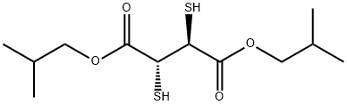 bis(2-methylpropyl) (2S,3R)-2,3-bis-sulfanylbutanedioate Struktur