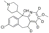 8-Chloro-3-methoxy-11-(1-methyl-4-piperidinyl)-6,11-dihydro-5H-benzo[5,6]-cyclohepta[1,2-b]pyridin-11-ol-d4 Struktur