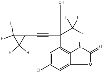 6-CHLORO-4-[(2,2,3,3-D4-CYCLOPROPYLETHYNYL)TRIFLUOROMETHYLHYDROXYMETHYL]-3H-BENZOXAZOL-2-ONE Struktur