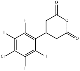 3-(4-Chlorophenyl-d4)glutaric Anhydride Struktur