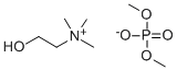 (2-Hydroxyethyl)trimethylammonium dimethylphosphate Struktur