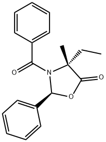 (2S,4R)-3-BENZOYL-4-ETHYL-4-METHYL-2-PHENYL-OXAZOLIDIN-5-ONE Struktur