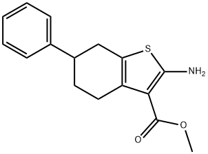 2-AMINO-6-PHENYL-4,5,6,7-TETRAHYDRO-BENZO[B]THIOPHENE-3-CARBOXYLIC ACID METHYL ESTER Struktur