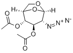 B-D-Glucopyranose,1,6-anhydro-2-azido-2-deoxy-,3,4-diacetate Struktur