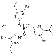 HYDROTRIS(3-ISOPROPYL-4-BROMOPYRAZOL-1-YL)BORATE POTASSIUM SALT Struktur