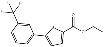 2-Thiophenecarboxylic acid, 5-[3-(trifluoromethyl)phenyl]-, ethyl ester Struktur