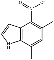 5,7-DiMethyl-4-nitro indole Struktur