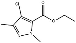 4-CHLORO-1,3-DIMETHYL-1H-PYRAZOLE-5-CARBOXYLIC ACID ETHYL ESTER Struktur