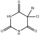 5-bromo-5-chloro-6-hydroxy-dihydro-pyrimidine-2,4-dione Struktur