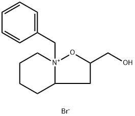 8-benzyl-2-(hydroxymethyl)hexahydro-2H-isoxazolo[2,3-a]pyridin-8-ium bromide Struktur