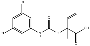 2-(((3,5-dichlorophenyl)carbamoyl)oxy)-2-methyl-3-butenoic acid Struktur