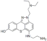 5-[(2-AMINOETHYL)AMINO]-2-(2-DIETHYLAMINOETHYL)-2H-[1]BENZOTHIOPYRANO[4,3,2-CD]INDAZOL-8-OL Struktur