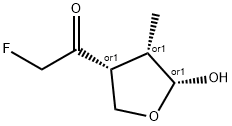 Ethanone, 2-fluoro-1-(tetrahydro-5-hydroxy-4-methyl-3-furanyl)-, (3alpha,4alpha,5alpha)- (9CI) Struktur