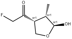 Ethanone, 2-fluoro-1-(tetrahydro-5-hydroxy-4-methyl-3-furanyl)-, (3alpha,4alpha,5beta)- (9CI) Struktur