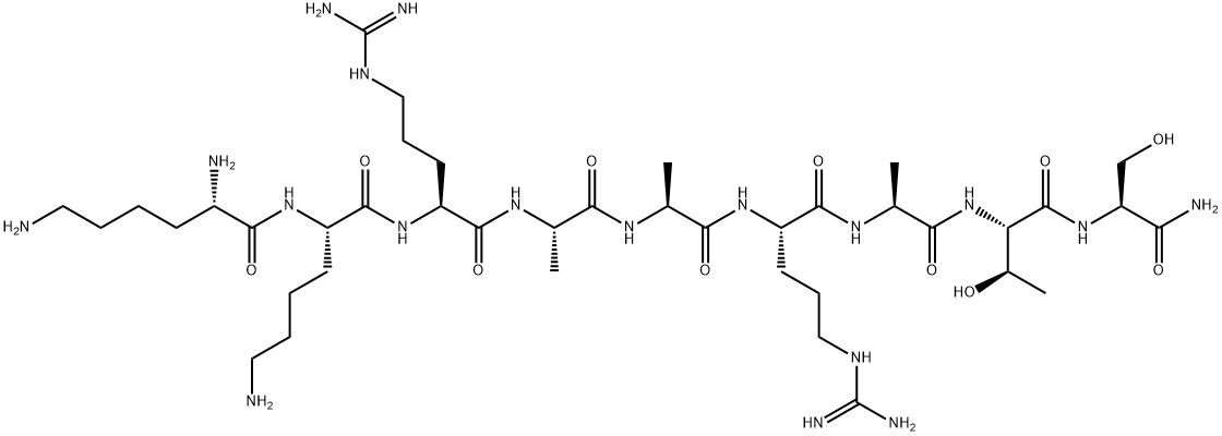 H-LYS-LYS-ARG-ALA-ALA-ARG-ALA-THR-SER-NH2 Struktur