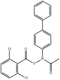 N-(1,1'-Biphenyl)-4-yl-N-((2,6-dichlorobenzoyl)oxy)acetamide Struktur