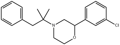 4-TERT-BUTYL-2-(3-CHLOROPHENYL)-2-(PHENYLETHYL)-MORPHOLINE Struktur