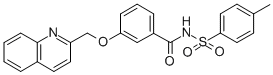 N-((4-methylphenyl)sulfonyl)-3-(2-quinolinylmethoxy)benzamide Struktur