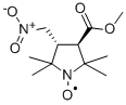 trans-3-Methoxycarbonyl-2,2,5,5-tetramethyl-4-nitromethyl-pyrrolidin-1-oxyl Struktur