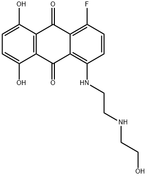 1-Fluoro-5,8-dihydroxy-4-[[2-[(2-hydroxyethyl)aMino]ethyl]aMino]-9,10-anthracenedione Struktur