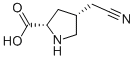 L-Proline, 4-(cyanomethyl)-, cis- (9CI) Struktur