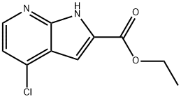 ethyl 4-chloro-1H-pyrrolo[2,3-b]pyridine-2-carboxylate Struktur