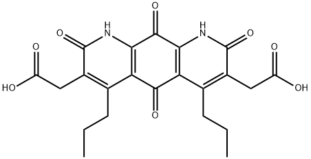 1,2,5,8,9,10-Hexahydro-5,10-dioxo-4,6-dipropylpyrido[3,2-g]quinoline-3,7-diacetic acid Struktur