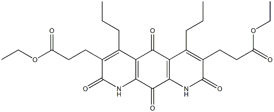 1,2,5,8,9,10-Hexahydro-2,5,8,10-tetraoxo-4,6-dipropylpyrido[3,2-g]quinoline-3,7-dipropanoic acid diethyl ester Struktur