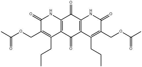 3,7-Bis[(acetyloxy)methyl]-4,6-dipropylpyrido[3,2-g]quinoline-2,5,8,10(1H,9H)-tetrone Struktur