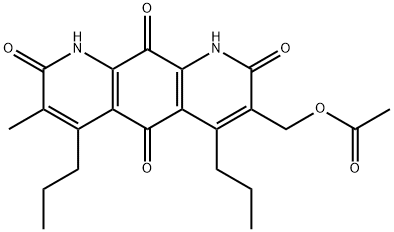 3-[(Acetyloxy)methyl]-7-methyl-4,6-dipropylpyrido[3,2-g]quinoline-2,5,8,10(1H,9H)-tetrone Struktur