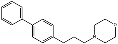 4-(3-bibenzyl-4-yl-propyl)morpholine Struktur